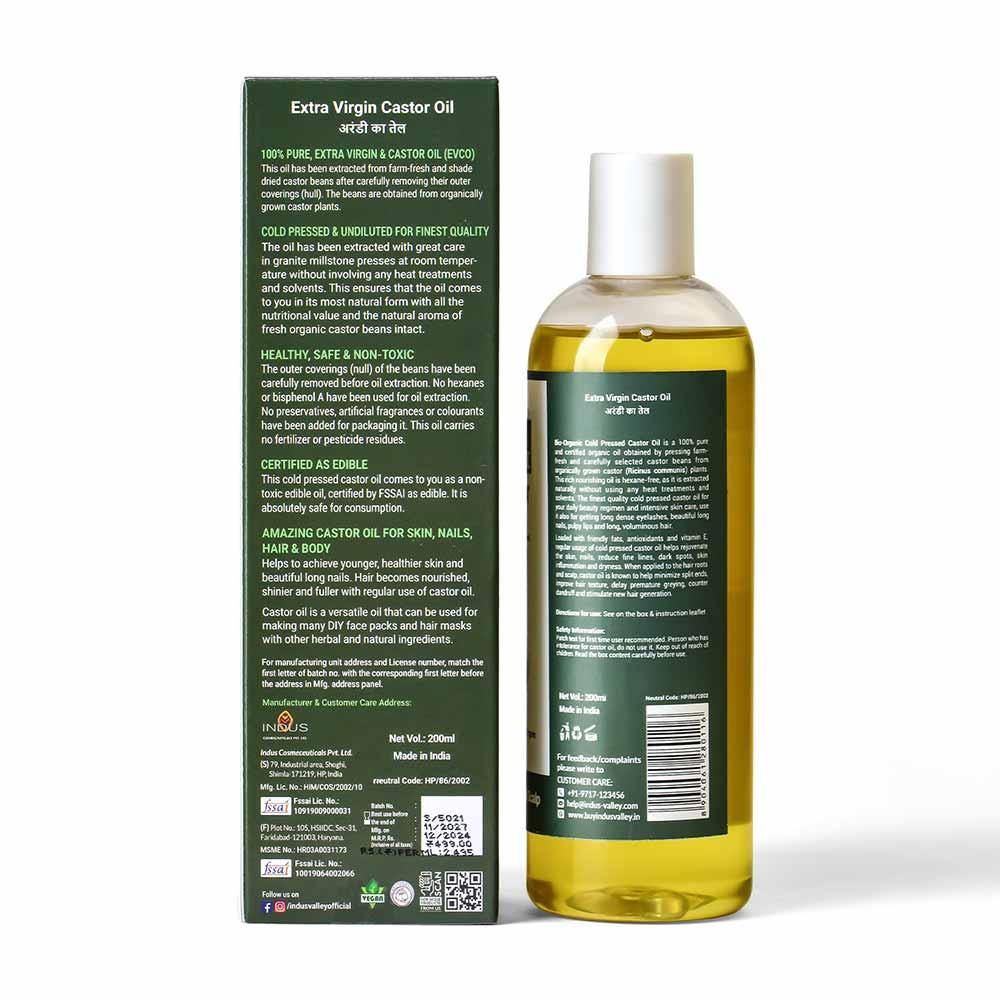 Pure & Organic Castor Oil - 200ml - Image 2