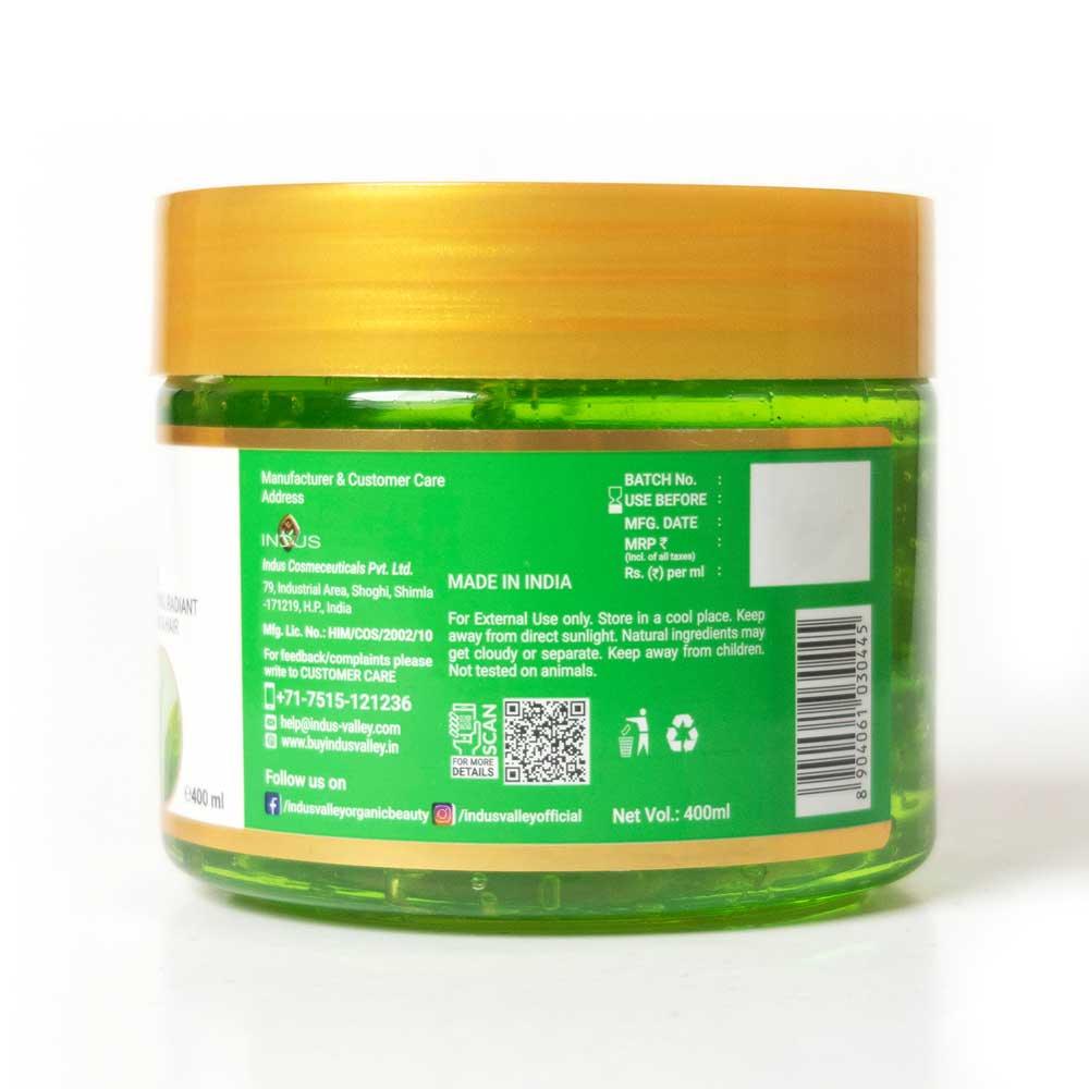 Bio Organic Pure Aloe Vera Gel With Green Tea Extract For Young, Radiant Skin & Hair - Image 10