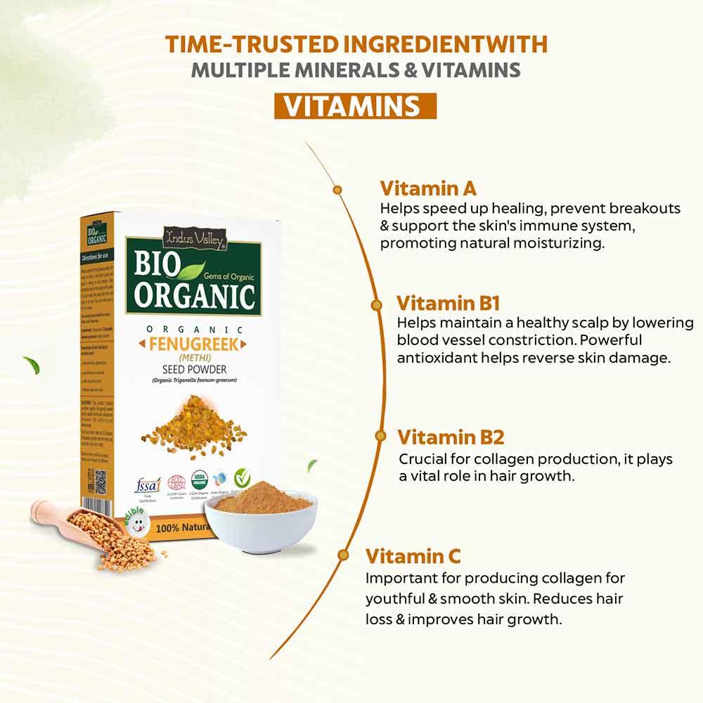 Bio Organic Fenugreek Methi Seed Powder - 100gm - Image 4