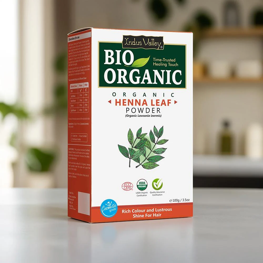 Bio Organic Henna Leaf Powder - Available in 3 Size