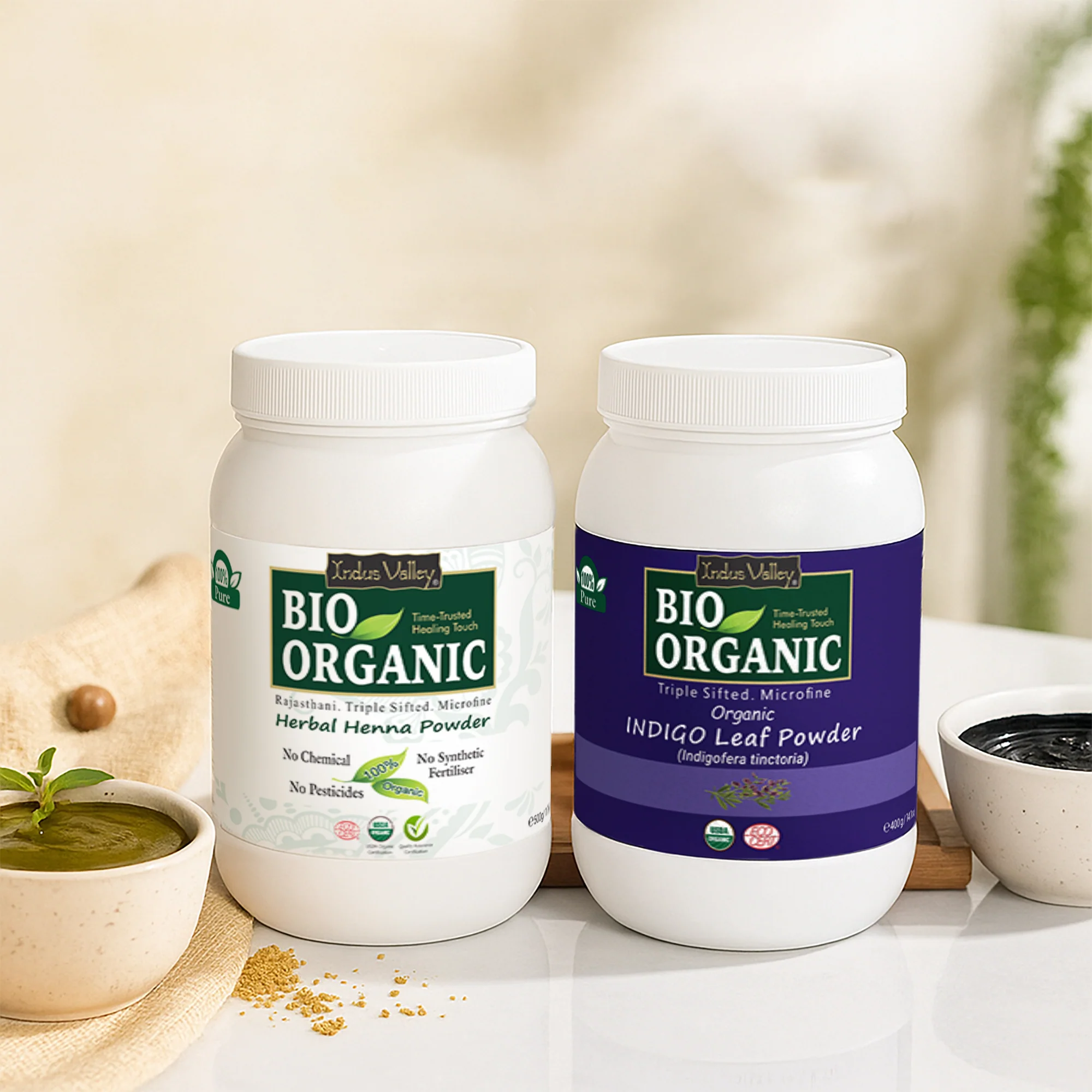 Bio Organic Herbal Henna & Indigo Powder Combo - Image 14