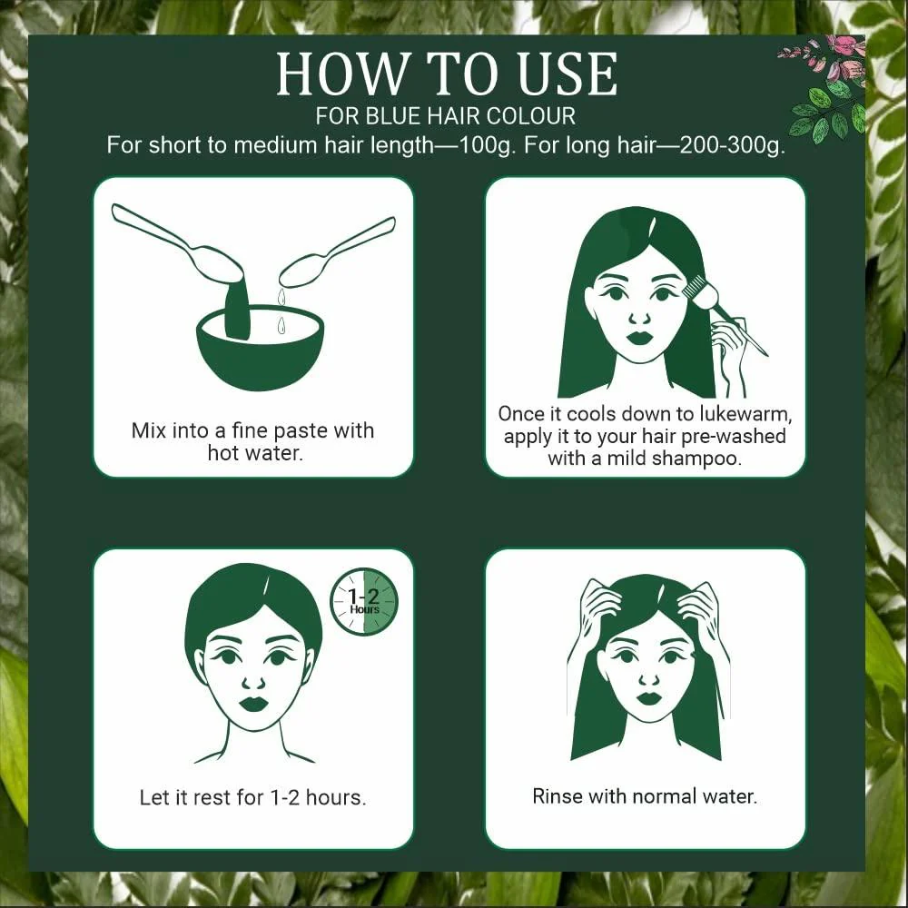 Bio-Organic Indigo Powder for Hair Color - Pack of 2 (200g) - Image 4