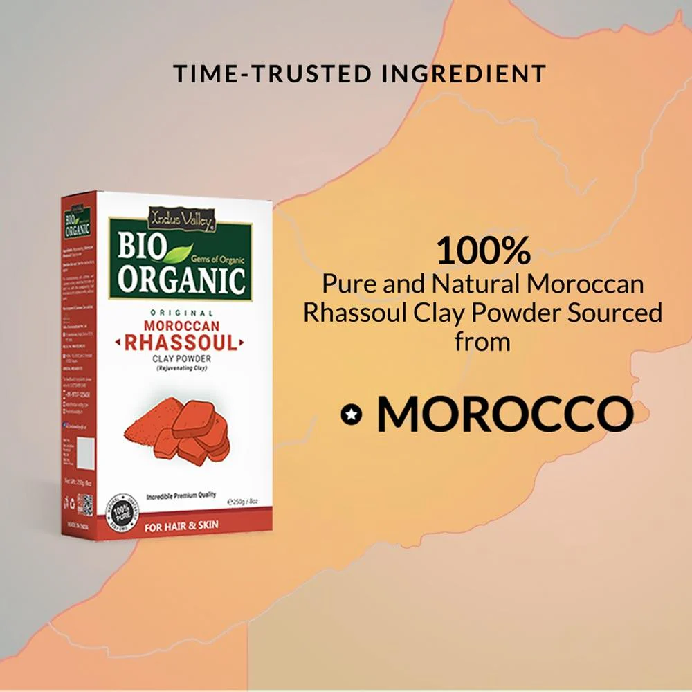 Bio Organic Moroccan Rhassoul Clay Powder - 250gm - Image 4