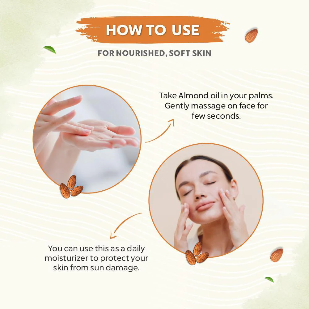 Bio Organic Sweet Almond Oil for Hair and Skin - Image 4