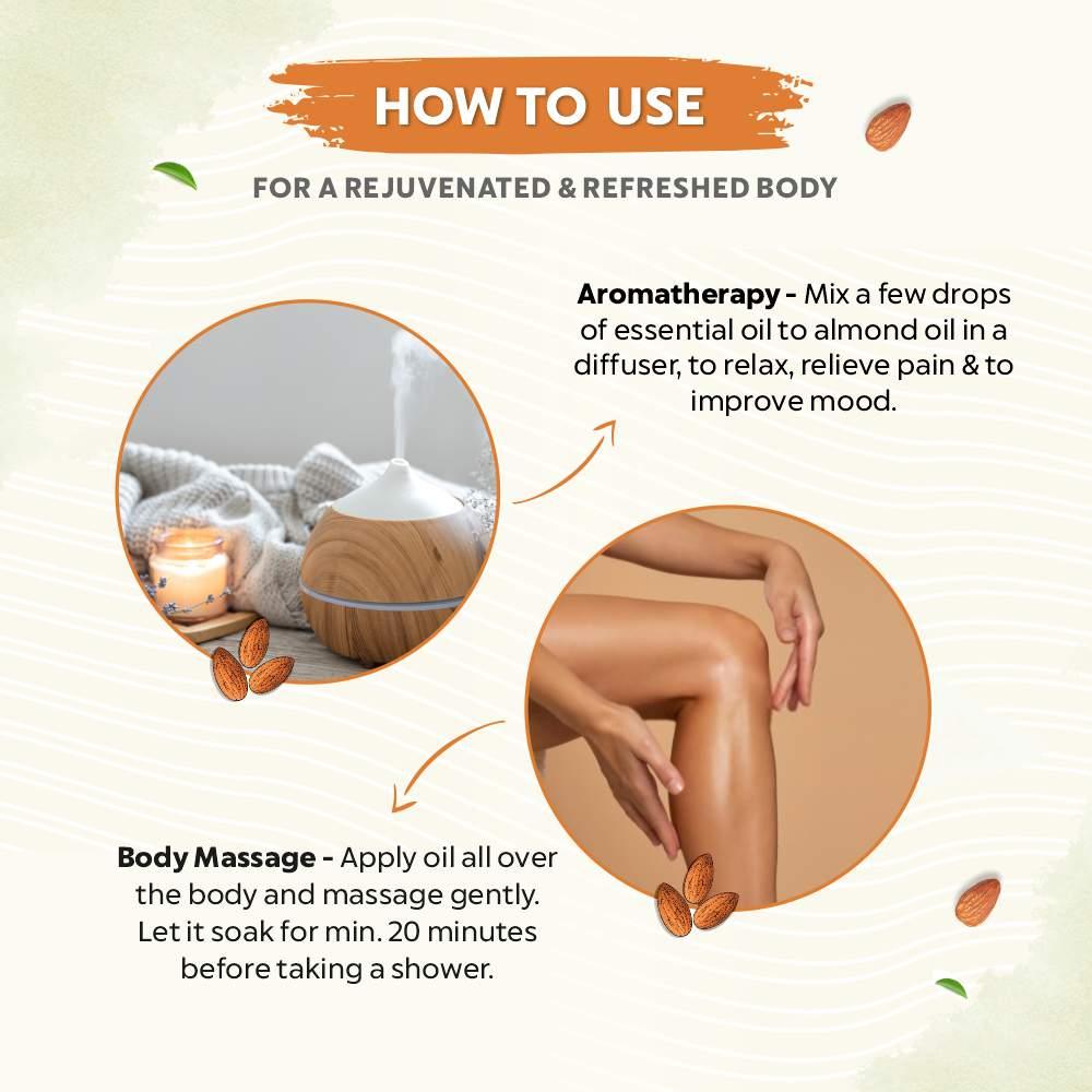 Bio Organic Sweet Almond Oil for Hair and Skin - Image 5