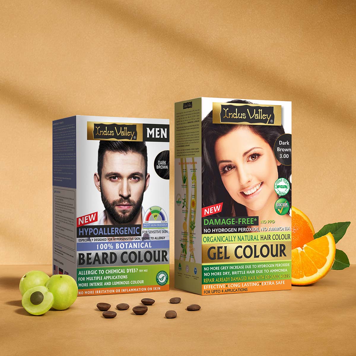 100% Botanical Beard Color 115ml & Damage Free Gel Hair Color 220ml Combo - Image 10