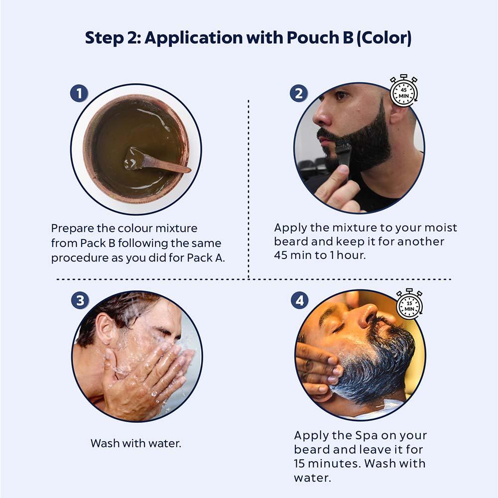 100% Botanical Beard Color 115ml & Damage Free Gel Hair Color 220ml Combo - Image 7