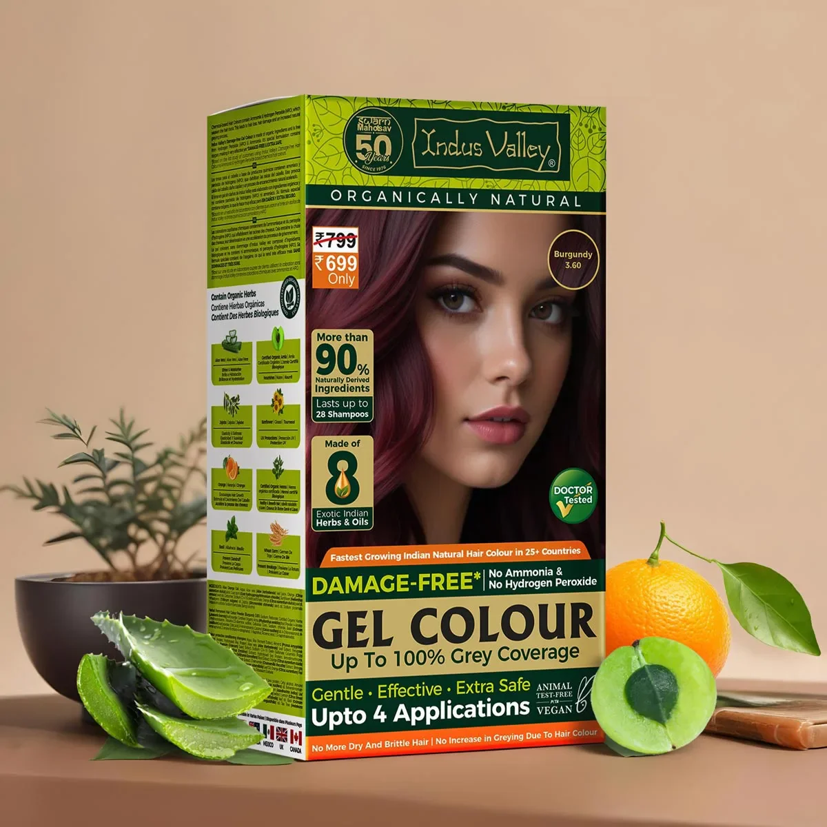 Damage Free Gel Colour - Burgundy 3.6