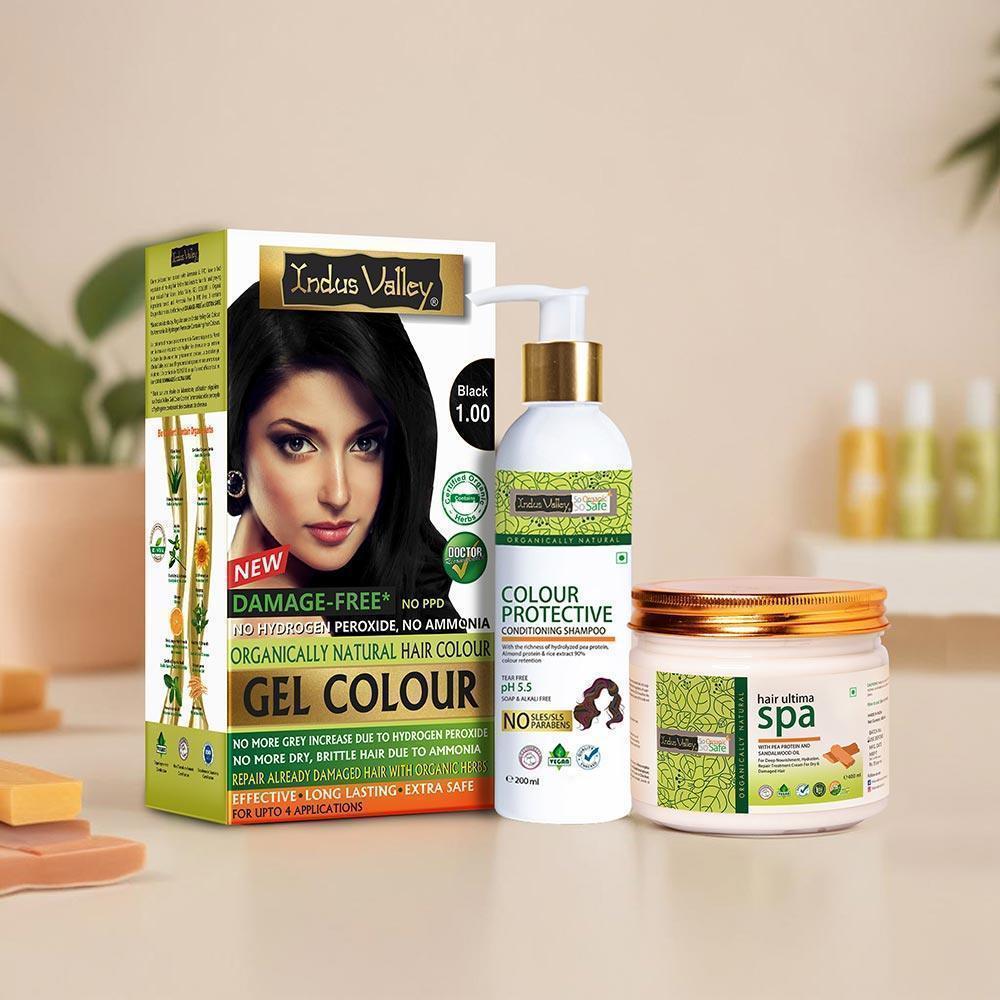 Damage Free Dark Brown 3.00 Gel Hair Color For Women & Men | Chemical Free, Long Lasting, Safe & Gentle - 200ml + 20g - Image 14