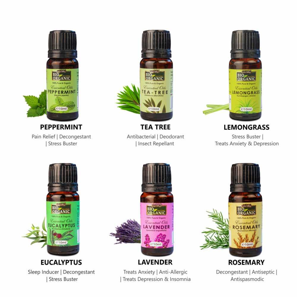 Essential Oils Gift Pack - Pack of 6 (10ml each) - Image 2