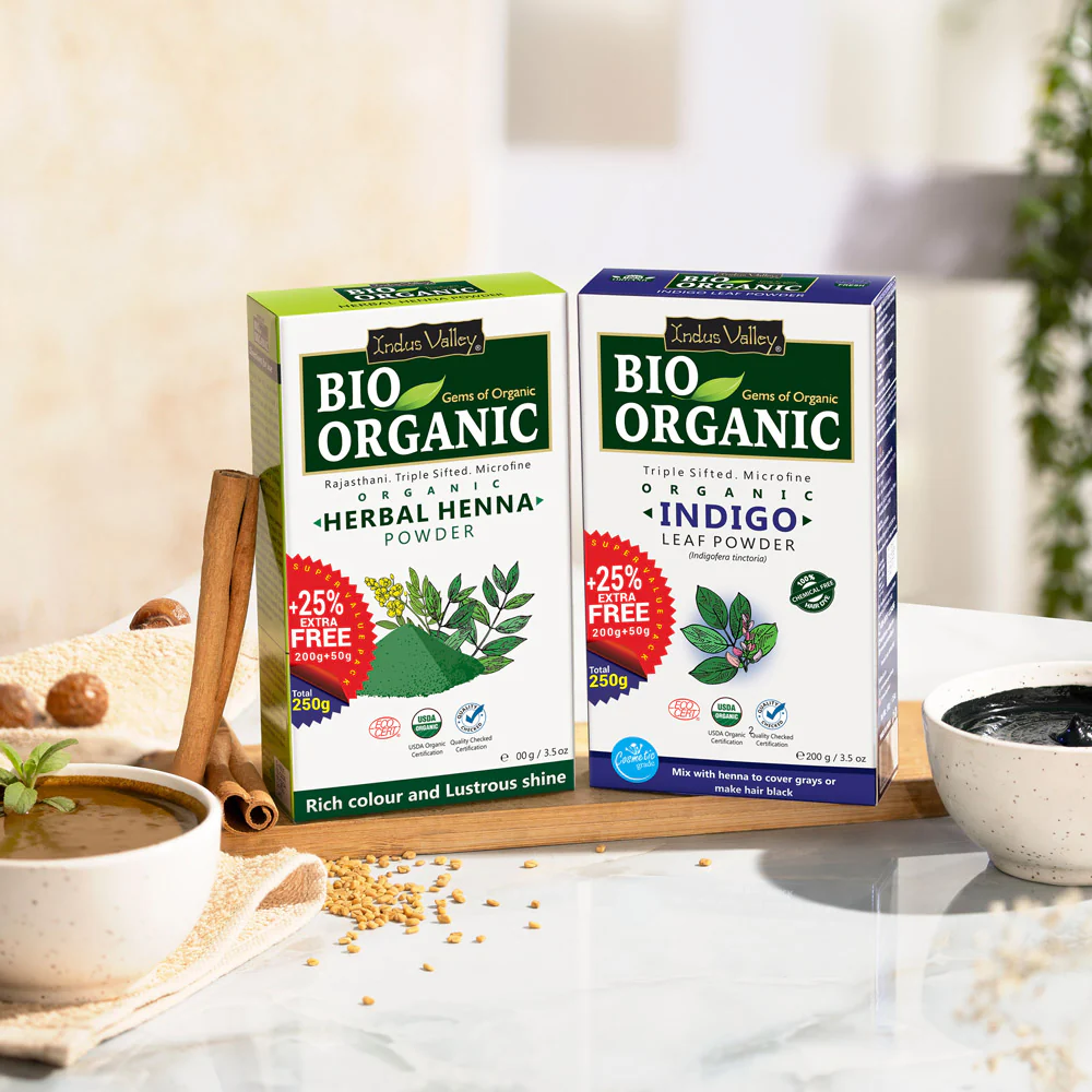 Bio Organic Herbal Henna & Indigo Powder Combo - Image 12