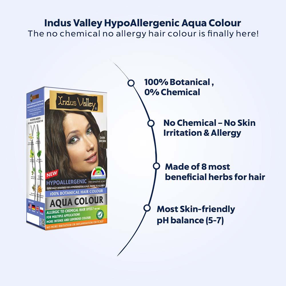 100% Dark Brown Botanical Aqua Colour For Sensitive and Allergy Prone Scalp - Image 7