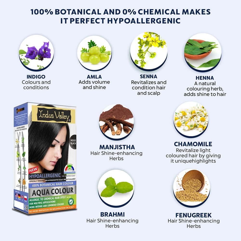 100% Botanical Aqua Colour For Sensitive and Allergy Prone Scalp - Black - Image 2
