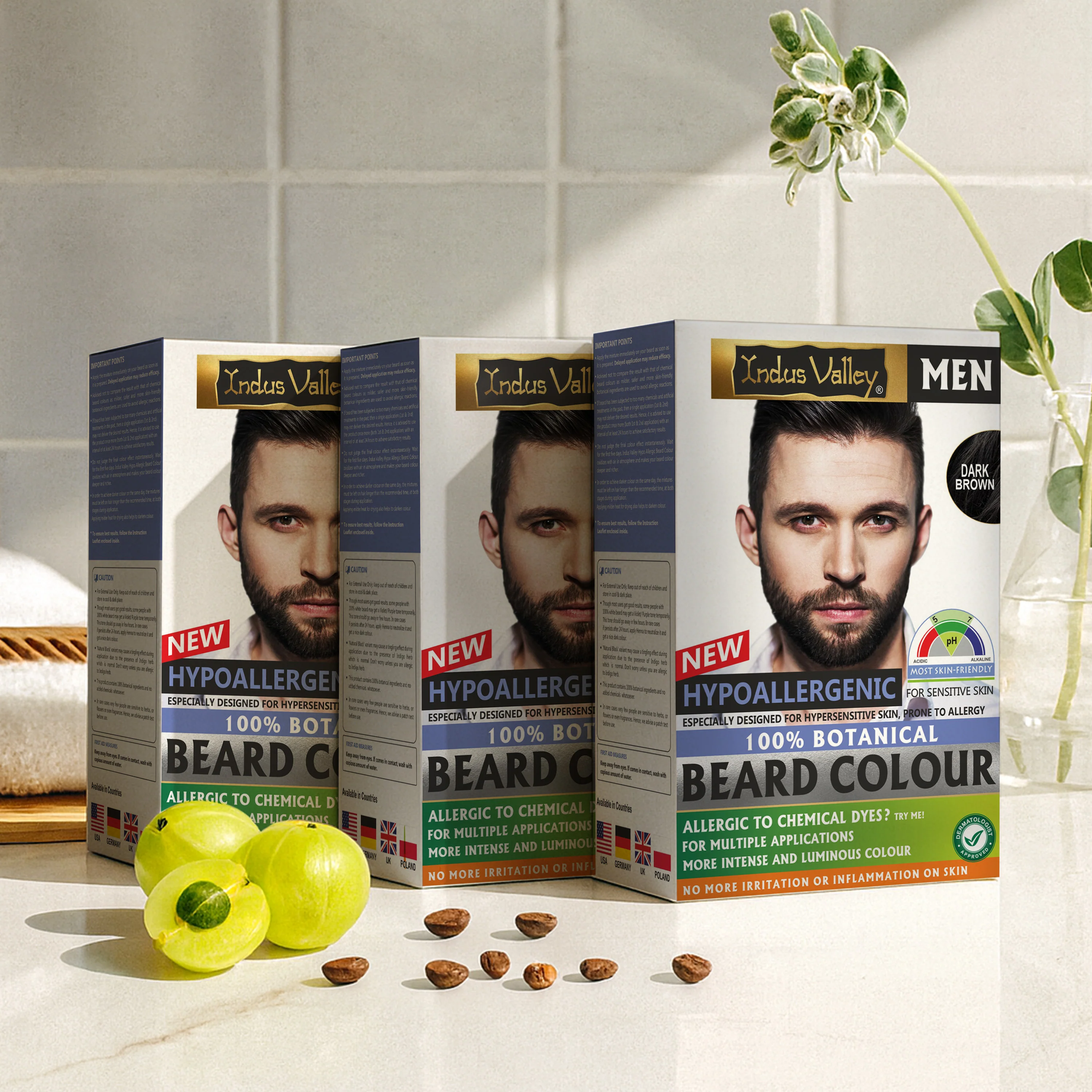 Hypo Allergic 100% Botanical Beard Colour - (100g + 15ml) - Image 14