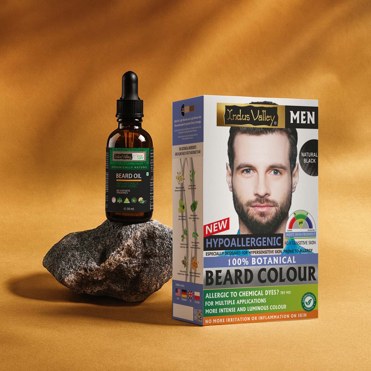 Hypo Allergic 100% Botanical Beard Colour - (100g + 15ml) - Image 17