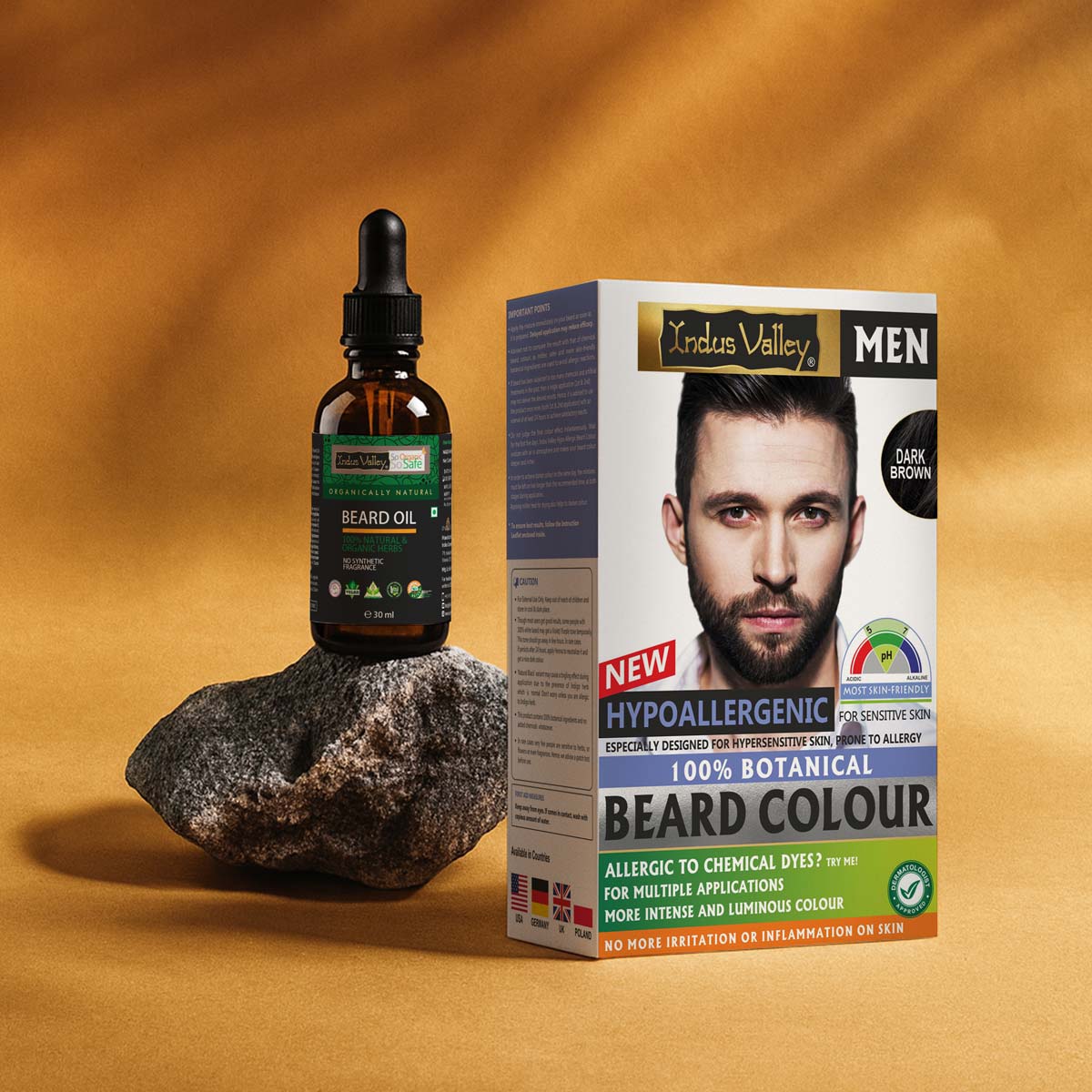 Hypo Allergic 100% Botanical Beard Colour - (100g + 15ml) - Image 16