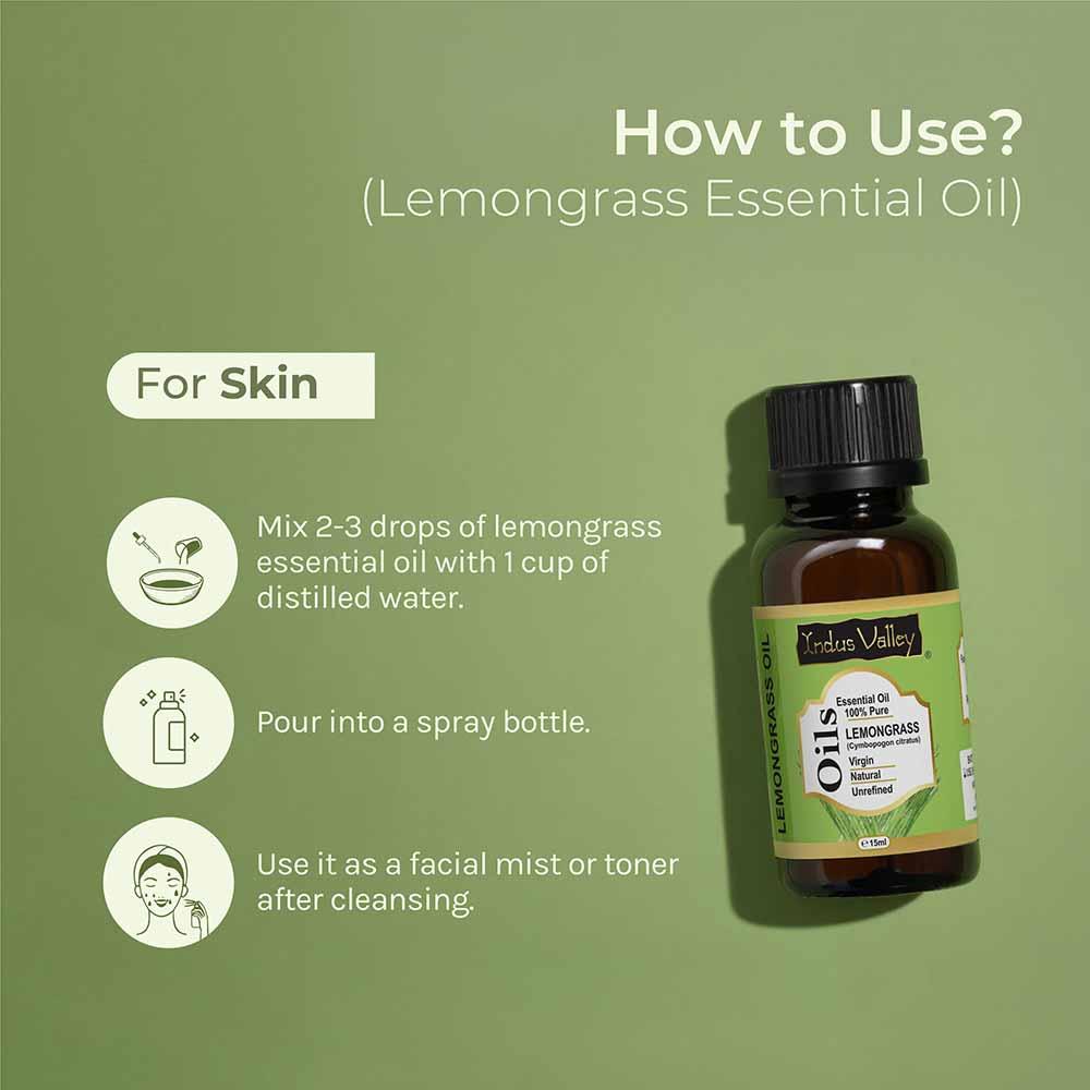 Pure & Organic Lemongrass Essential Oil - 15ml - Image 3