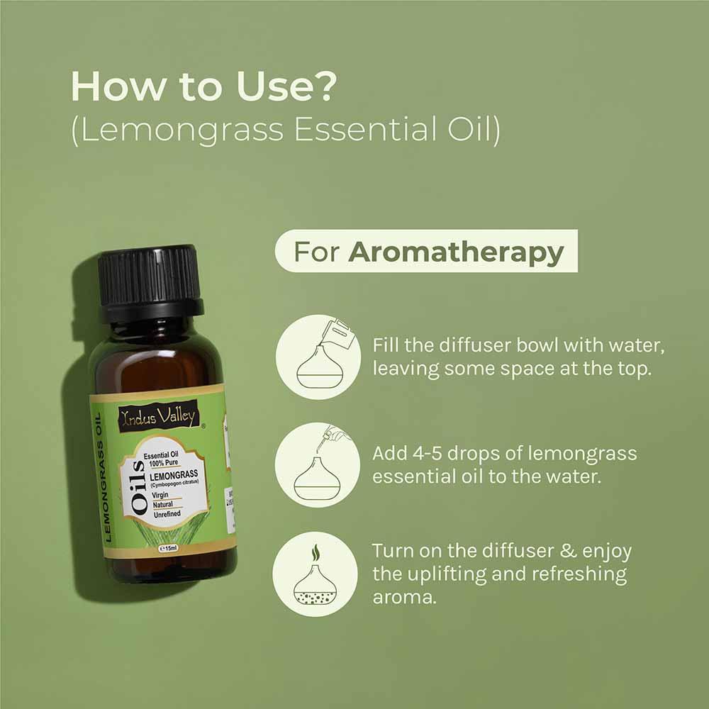 Pure & Organic Lemongrass Essential Oil - 15ml - Image 4
