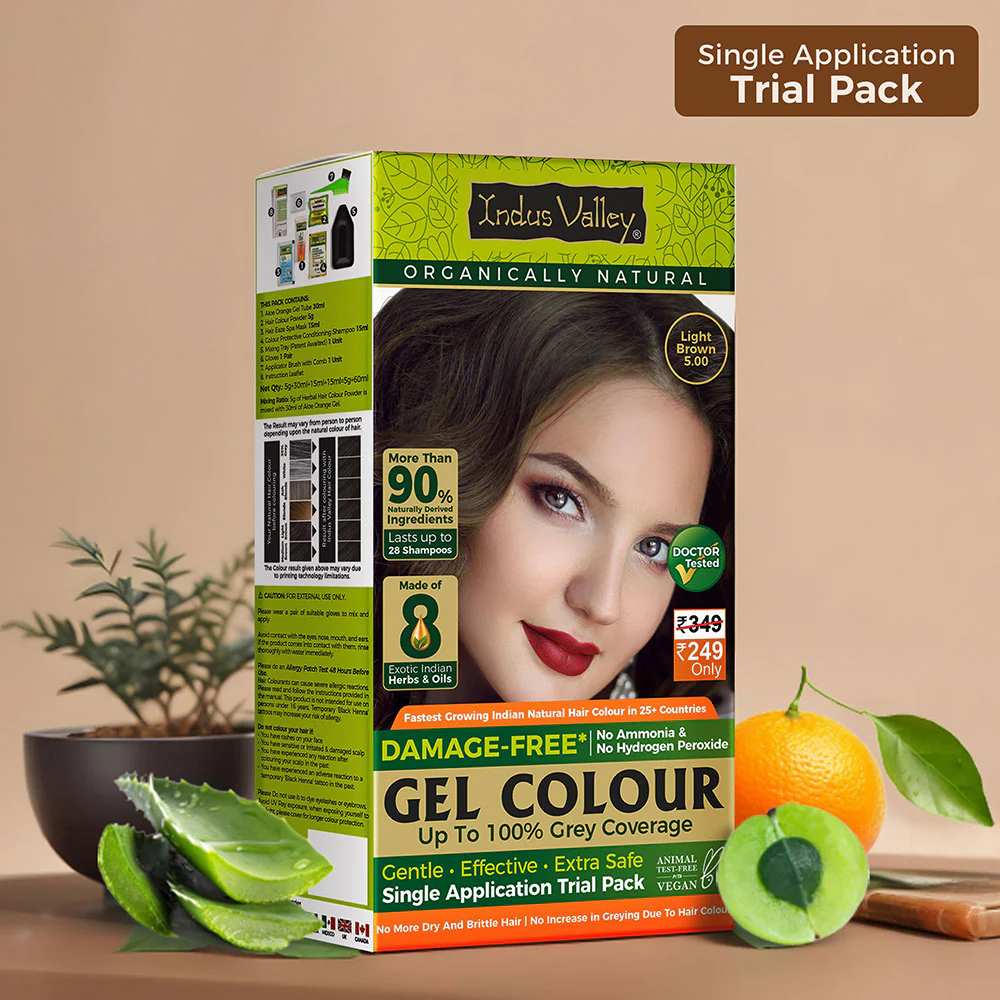 Natural Hair Colour | Trial Pack - Single Use | Damage Free Gel Hair Color For Women & Men | No Harsh Chemicals, Long Lasting, Safe & Gentle I Available in 4 Shades - Image 23