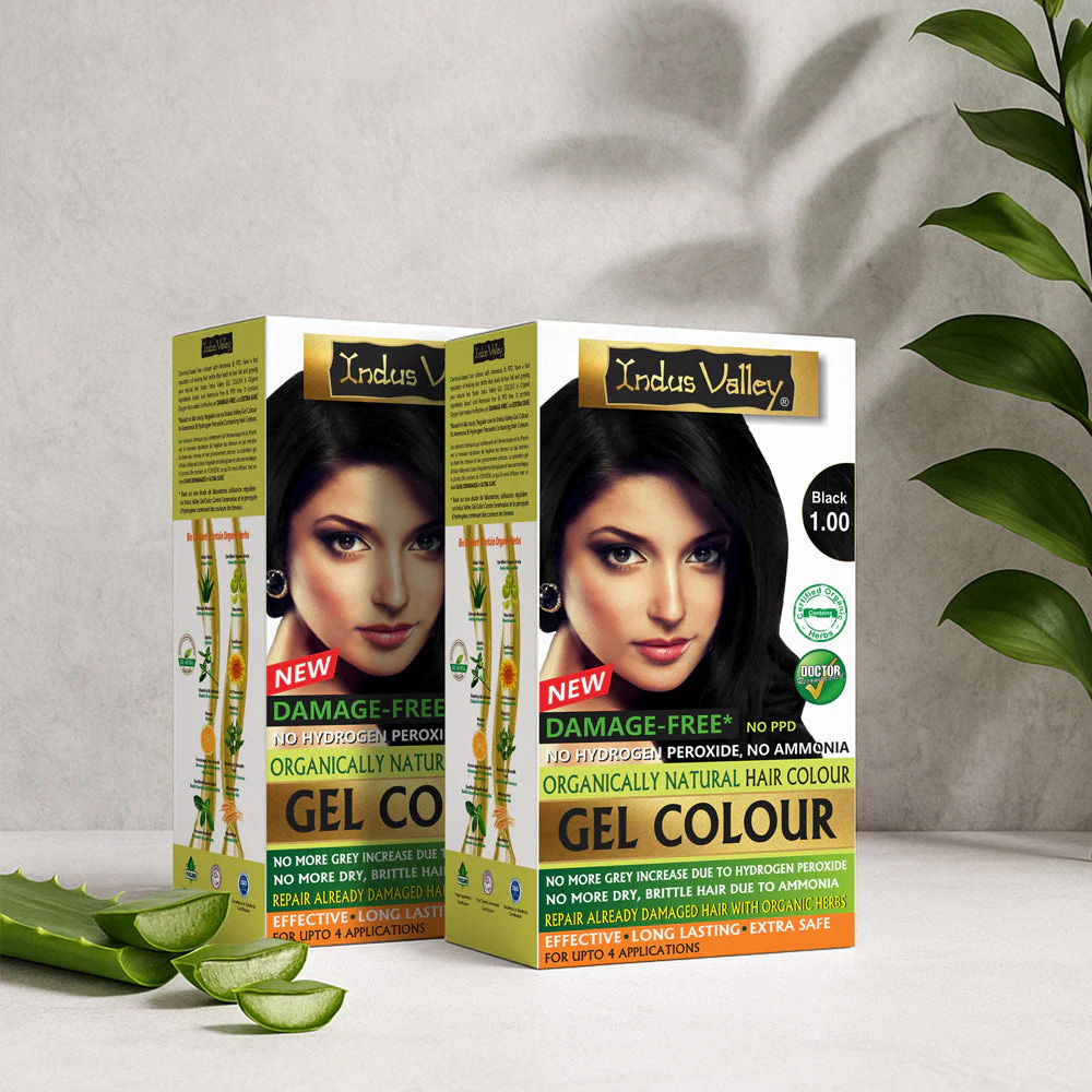 Black 1.00 Organic Hair Colour | Damage Free Gel Hair Color | Chemical Free, Long Lasting, Safe & Gentle - 200ml + 20g - Image 12